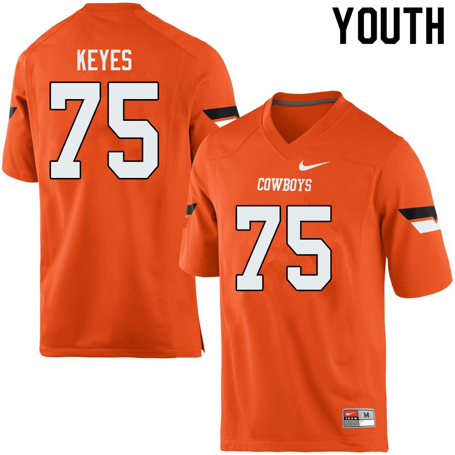 Youth #75 Marcus Keyes Oklahoma State Cowboys College Football Jerseys Sale-Orange - Click Image to Close